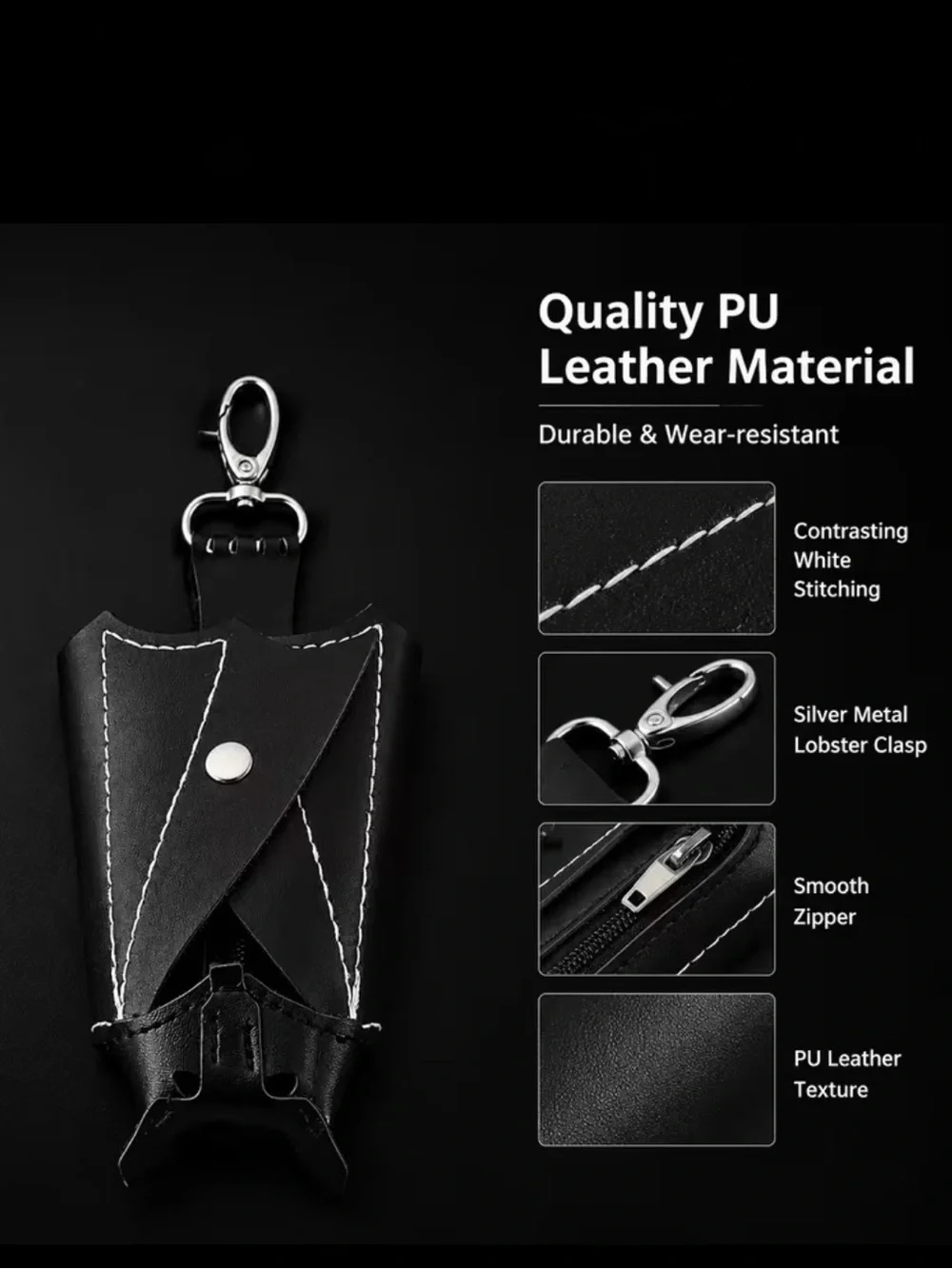🆕 Vegan Leather - Spooky - Bat Wing - Coin - Belt Pouch - Keychain - Bag Charm